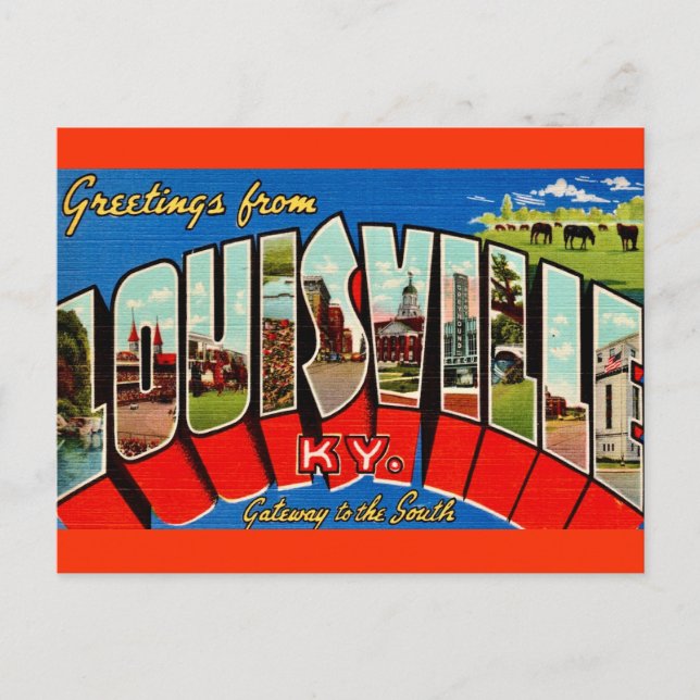 Carte postale de salutation de Louisville KY (Devant)
