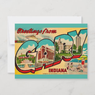 Carte postale de salutation Gary Indiana