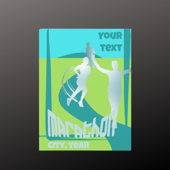 Carte postale de salutation pour club de coureurs  (Créateur téléchargé)