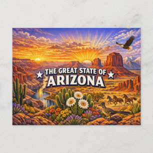 Carte postale de salutations Arizona 