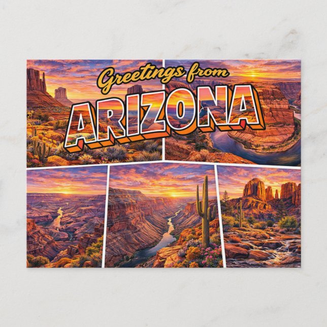 Carte postale de salutations d'Arizona (Devant)