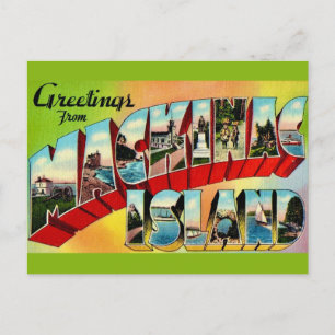 Carte postale de salutations de Mackinac Island