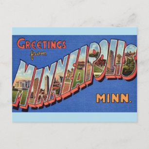 Carte postale de salutations de Minneapolis