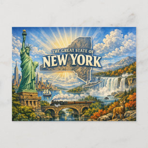 Carte postale de salutations de New York