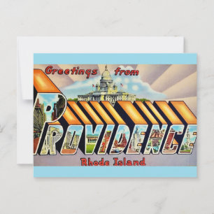 Carte postale de salutations de Providence RI