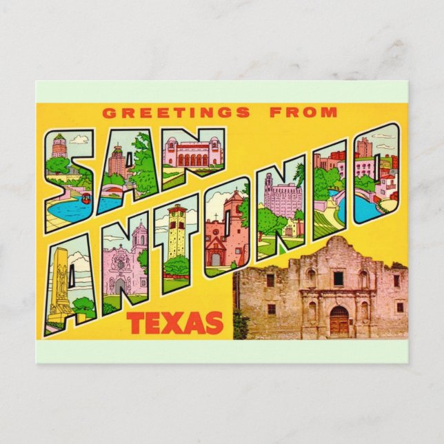 Carte postale de salutations de San Antonio  (Devant)