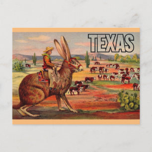 Carte postale de salutations de voyage du Texas -
