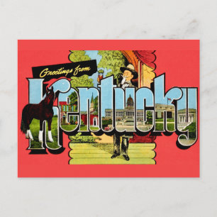 Carte postale de salutations du Kentucky