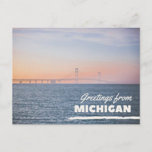 Carte postale de salutations du Michigan