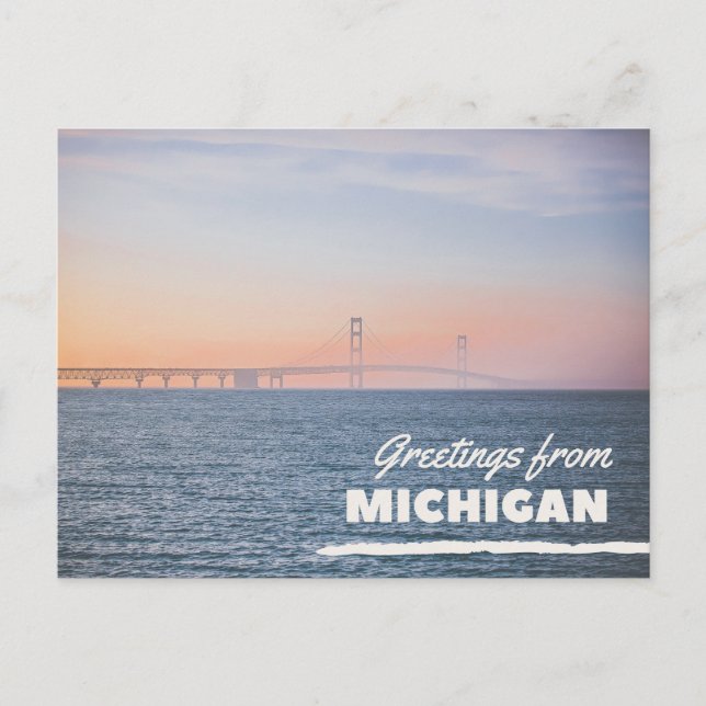Carte postale de salutations du Michigan (Devant)