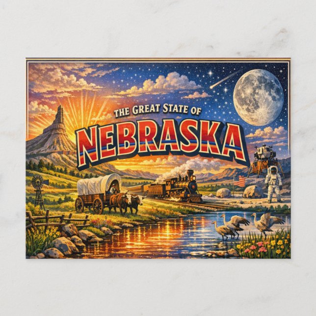 Carte postale de salutations du Nebraska (Devant)