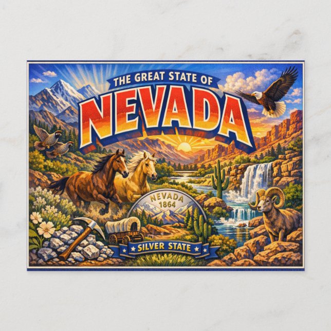 Carte postale de salutations du Nevada  (Devant)