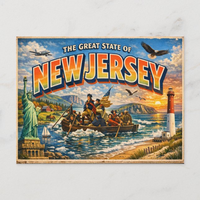 Carte postale de salutations du New Jersey  (Devant)