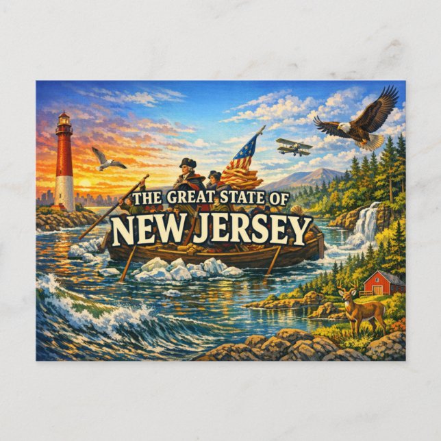 Carte postale de salutations du New Jersey  (Devant)