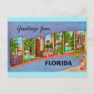 Carte postale de salutations du vieux Orlando