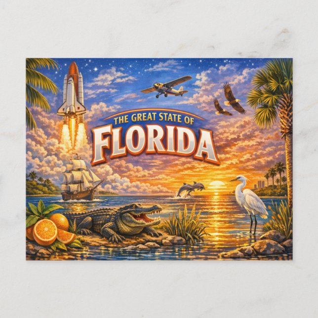 Carte postale de salutations Floride  (Devant)