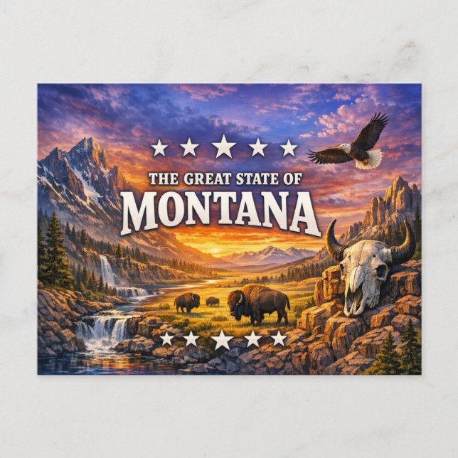 Carte postale de salutations Montana  (Devant)