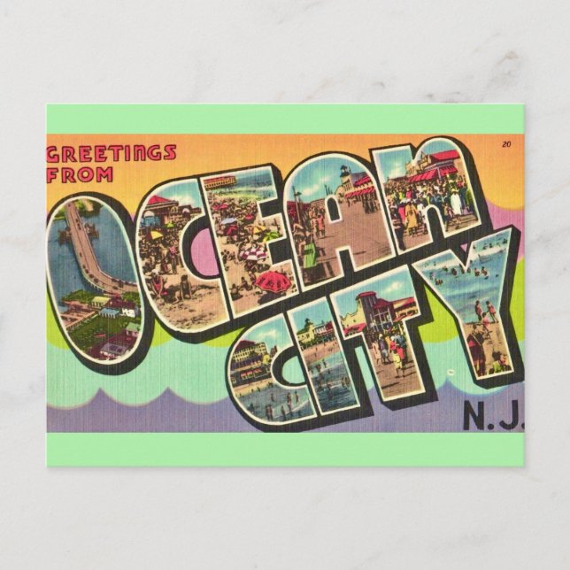 Carte postale de salutations Ocean City NJ (Devant)