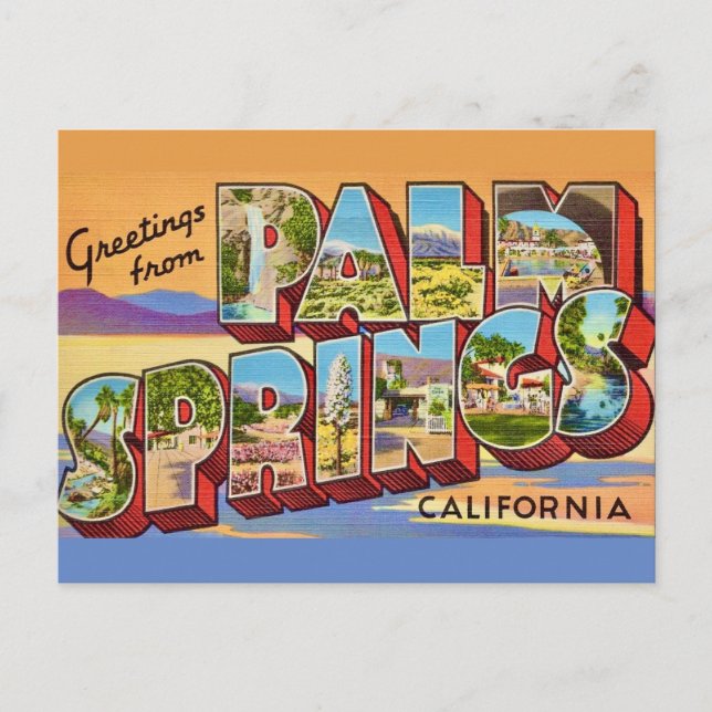 Carte postale de salutations Vintage Palm Springs (Devant)