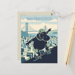 Carte postale de San Francisco de style WPA