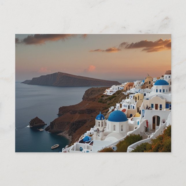 Carte postale de Santorin vue mer (Devant)