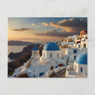 Carte postale de Santorin vue mer