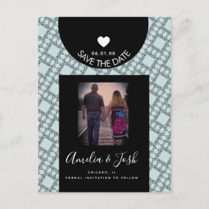 Carte postale de sauvegarde de date avec motif de 