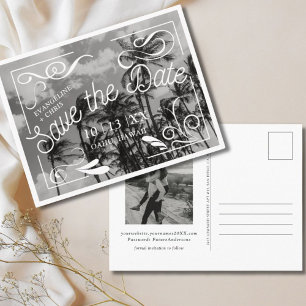 Carte postale de sauvegarde de date de mariage ave