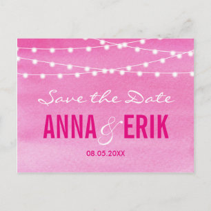 Carte postale de sauvegarde de la date avec des lu