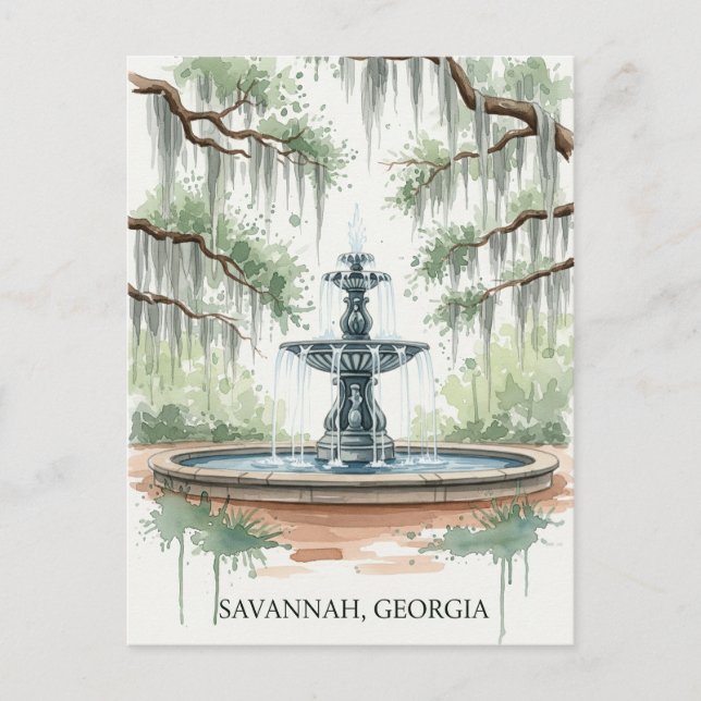 Carte postale de Savannah Géorgie (Devant)