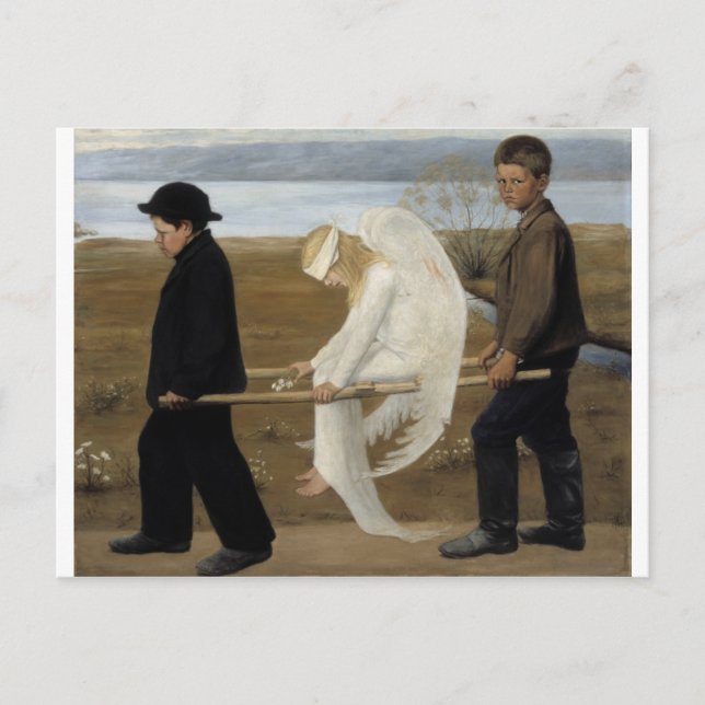 Carte postale de Simberg's Wounded Angel (Devant)