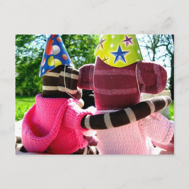 Carte postale de singe Mars Sock - Anniversaire (Devant)