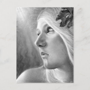 Carte postale de sirène à courant sombre