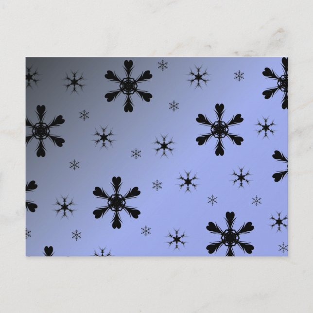 Carte postale de snowflacon d'hiver (Devant)