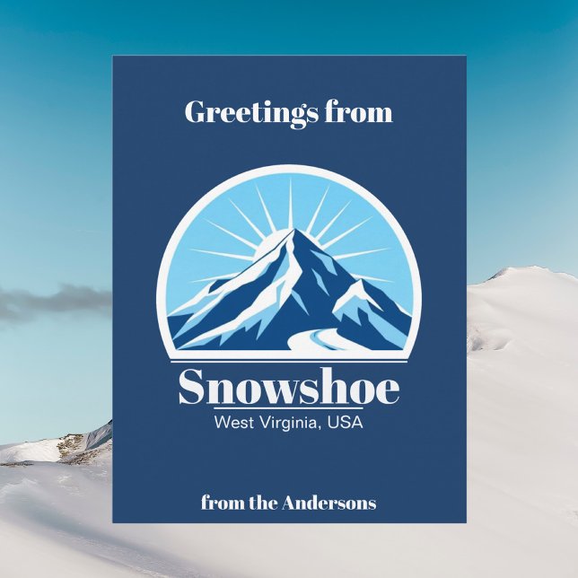 Carte postale de Snowshoe West Virginia USA statio (Créateur téléchargé)