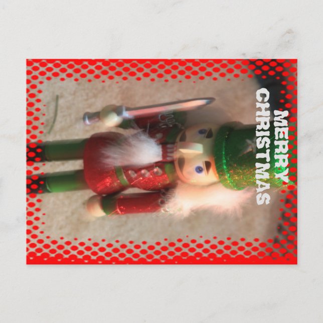 Carte postale de soldat de Noël colorée. (Devant)