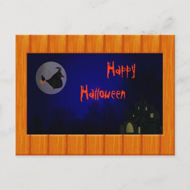 Carte postale de sorcière de Hallowen (Devant)