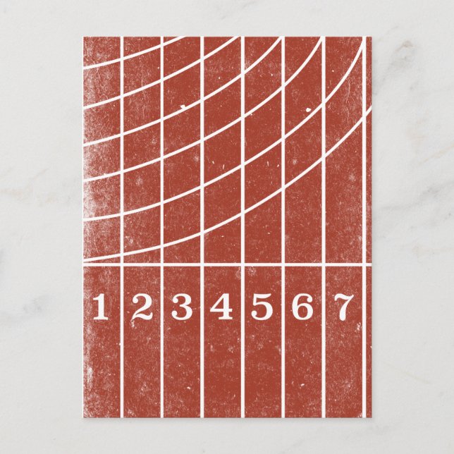 Carte postale de style déprimé Red Runtrack (Devant)