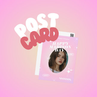 Carte postale de style fancafe pour l'anniversaire