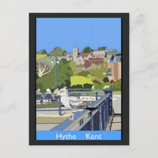 Carte postale de style rétro ferroviaire de Hythe