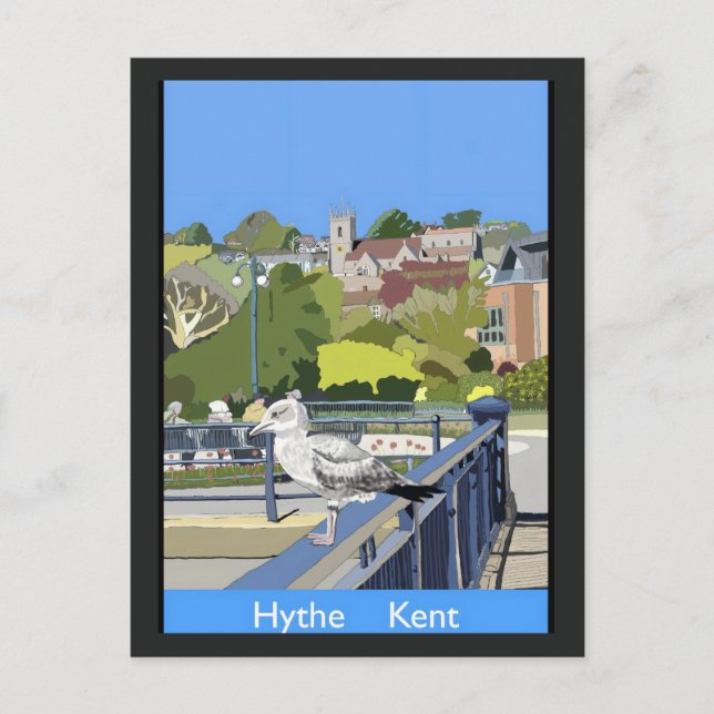 Carte postale de style rétro ferroviaire de Hythe  (Devant)
