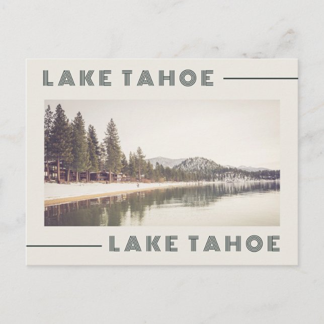Carte postale de style rétro Lake Tahoe (Devant)