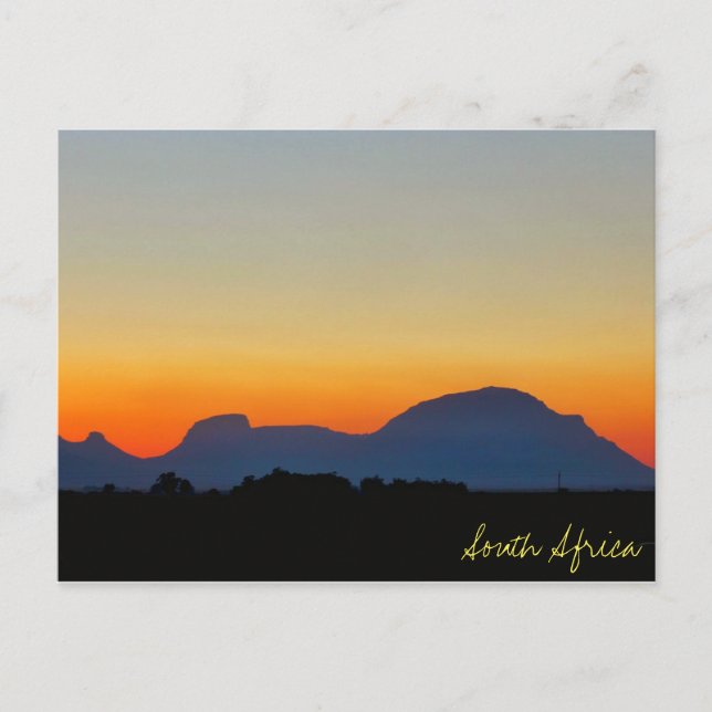 Carte postale de Sunset Mountains en Afrique du Su (Devant)