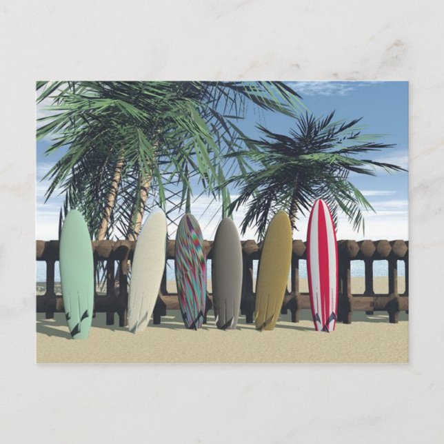 Carte postale de surf relaxante (Devant)