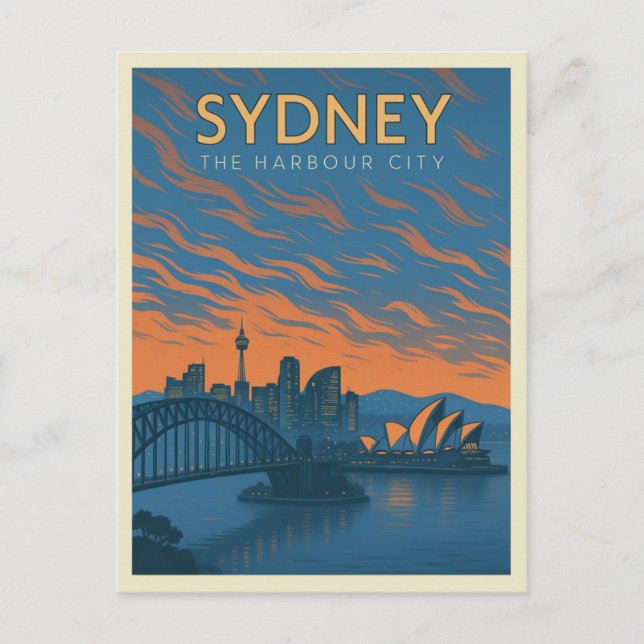 Carte postale de Sydney, la ville du port (Devant)