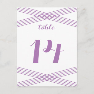 Carte postale de table de décoration moderne viole