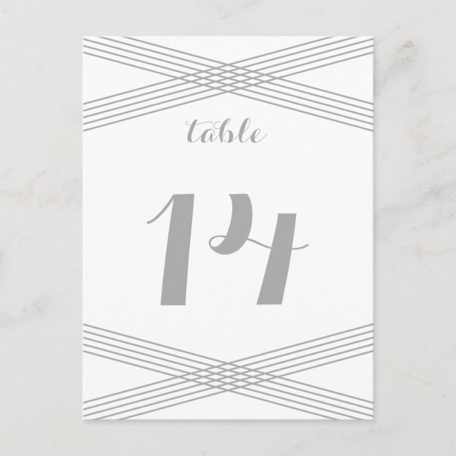 Carte postale de table moderne Grey (Devant)