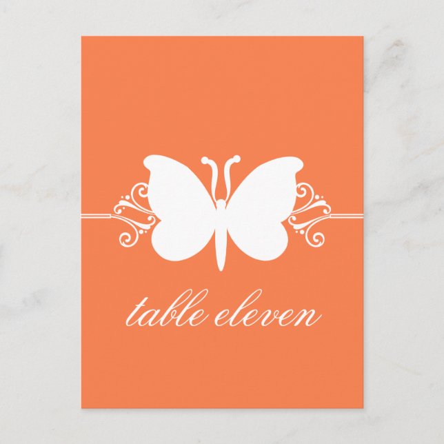 Carte postale de table Tourbillons Papillon de Cor (Devant)