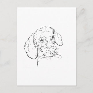 Carte postale de teckel – Illustration de chien sa