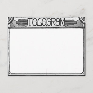 Carte postale de télégramme de Steampunk d'art